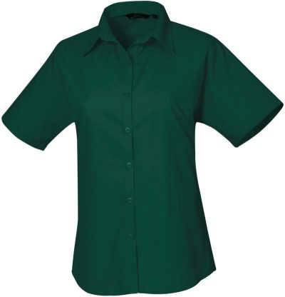 Women's Short Sleeve Poplin Blouse