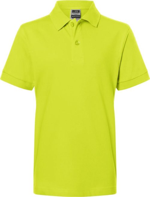 Kinder Piqué Polo JN 70K – Daiber in Acid Yellow