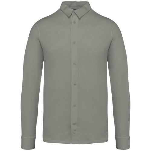 Herrenhemd aus Jersey NS510 – Native Spirit in Almond Green