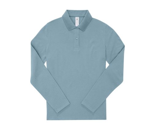 MY POLO 210 Damen mit langen Ärmeln PW464 – B&C in Amalfi Blue