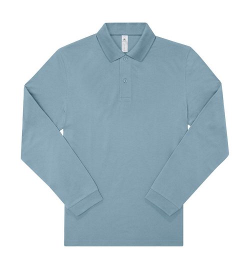 MY POLO 210 Herren mit langen Ärmeln PU427 – B&C in Amalfi Blue
