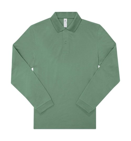 MY POLO 210 Herren mit langen Ärmeln PU427 – B&C in Amalfi Green