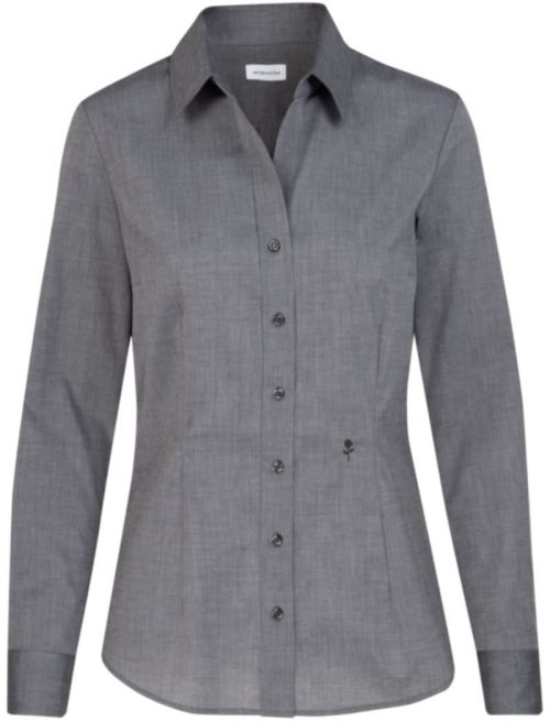 Bluse langarm Blouse Slim LSL – Seidensticker in Anthracite