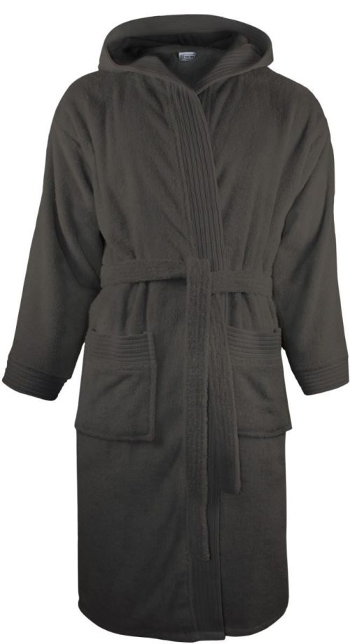 Kapuzen Bademantel Bathrobe hooded – The One Towelling in Anthracite