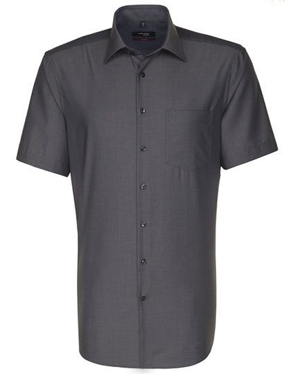 Men´s Shirt Regular Fit Short Sleeve – Seidensticker in Anthracite