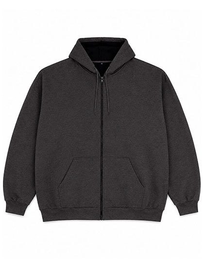 Unisex Zip-Jacket – Miners mate supersize in Anthracite (Melange)