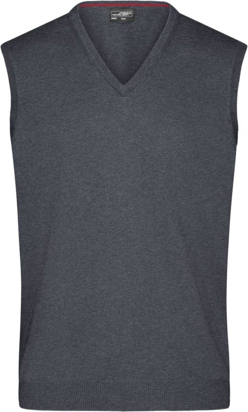Herren V-Ausschnitt Pullunder JN 657 – Daiber in Anthracite Melange