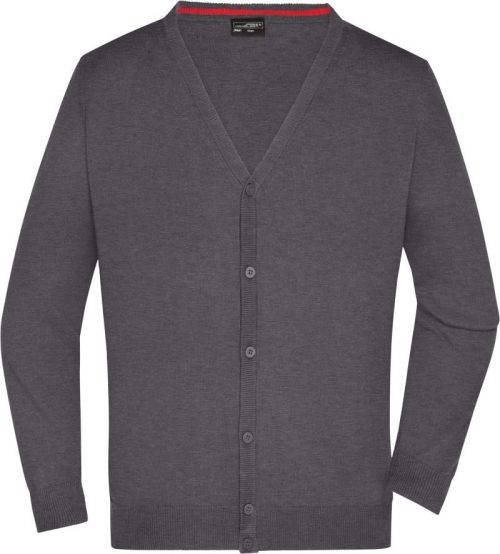 Herren V-Ausschnitt Strickjacke JN 661 – Daiber in Anthracite Melange
