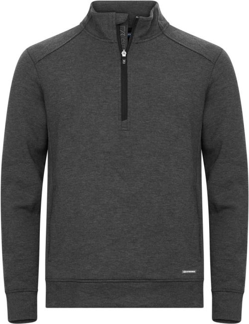 Herren Sweater mit 1/4 Zip Pemberton Half Zip Men – Cutter & Buck in Anthracite Melange