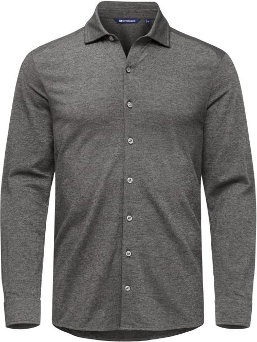 Piqué Hemd langarm Advantage Shirt Men – Cutter & Buck in Anthracite Melange