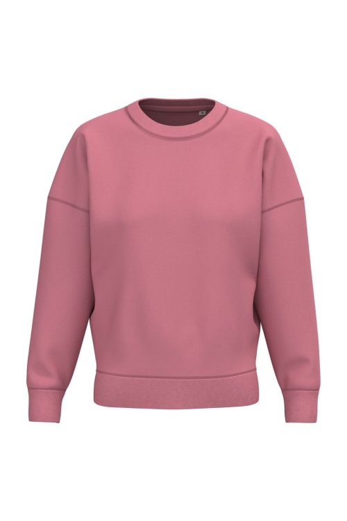 Sweatshirt mit Rundhalsausschnitt und überschnittenen Schultern, Damen NS439 – Native Spirit in Antique Rose