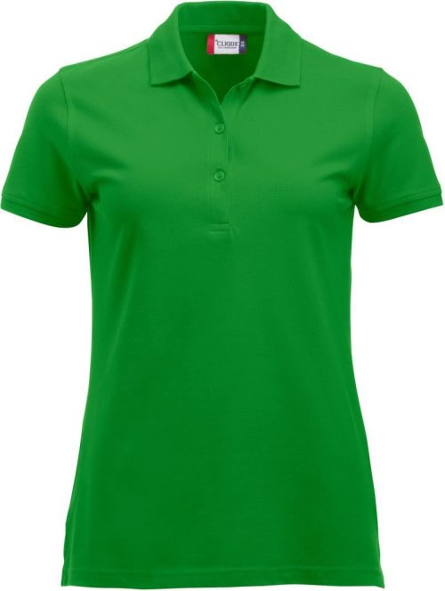Schweres Damen Piqué Polo Classic Marion S/S – Clique in Apple Green
