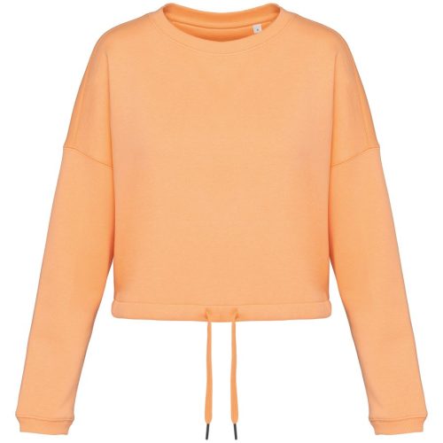 cropped Oversize Damen Sweatshirt mit Rundhalsausschnitt NS429 – Native Spirit in Apricot