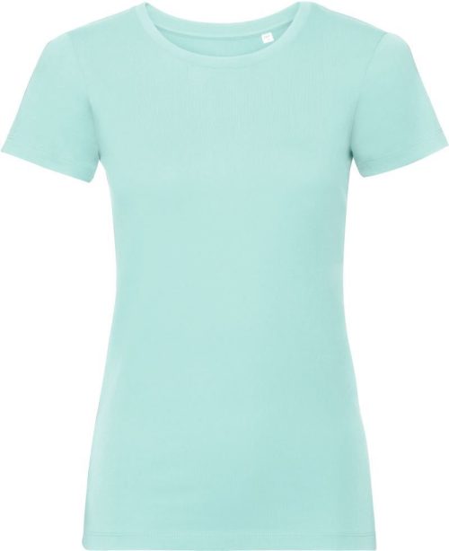 Damen T-Shirt Pure Organic 108F – Russell Athletic in Aqua