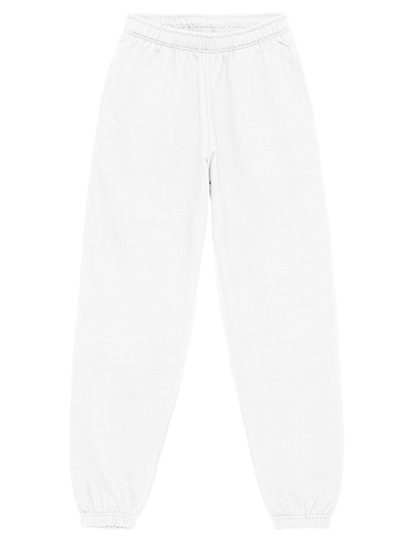 College Cuffed Jogpants – Just Hoods in Arctic White