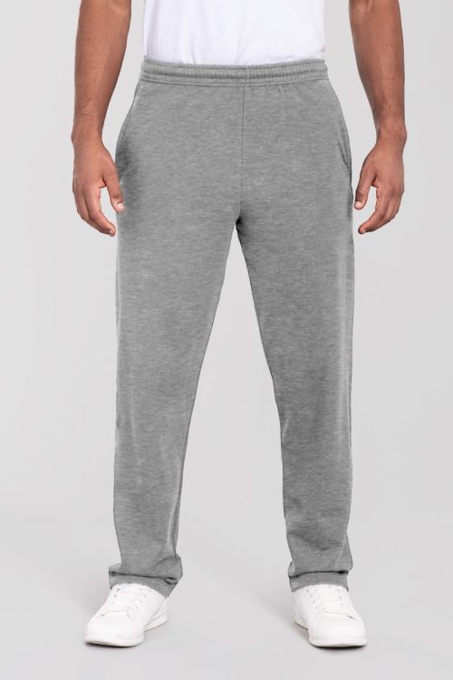 Jogginghose Iconic 250 Open Hem Jog Pants – Fruit of the Loom in Athletic Heather