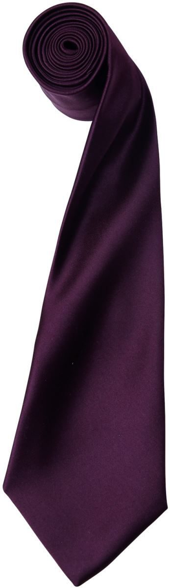 Satin Krawatte "Colours" PR 750 – Premier in Aubergine