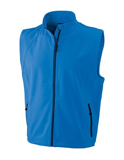 Herren 3-Lagen Softshell Gilet JN 1022 – Daiber in Azur