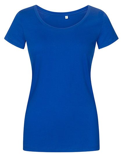 Women´s Deep Scoop T-Shirt – X.O by Promodoro in Azur Blue