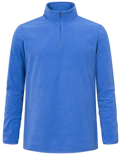 Men´s Recycled Fleece Troyer – Promodoro in Azur Blue