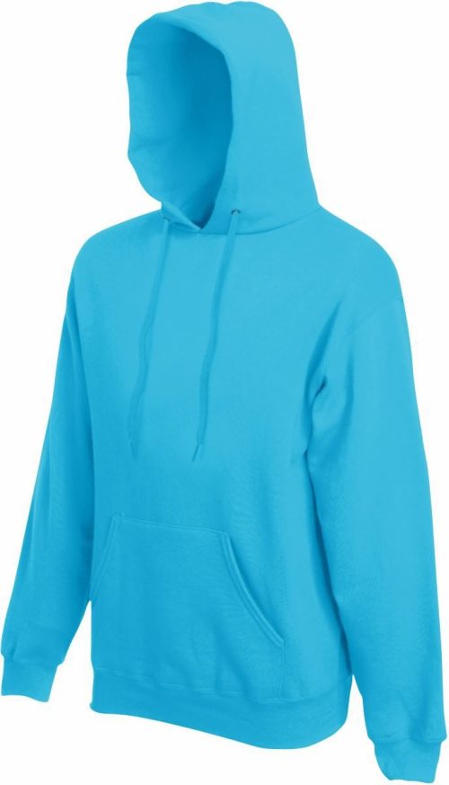 Kapuzen Sweater Classic Hooded Sweat – Fruit of the Loom in Azure Blue