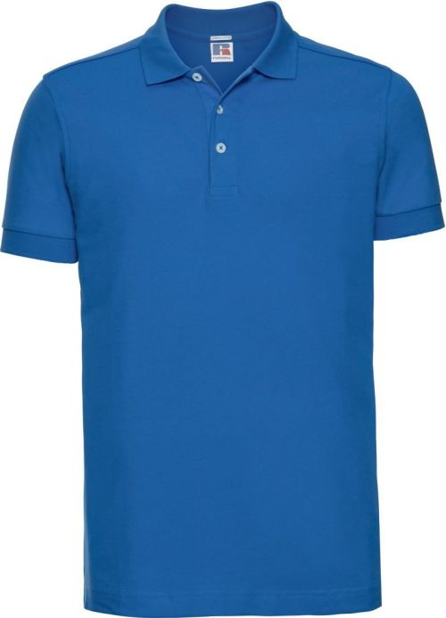 Herren Stretch Piqué Polo 566M – Russell Athletic in Azure Blue