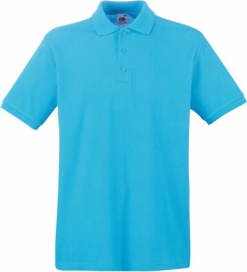 Piqué Polo Premium Polo – Fruit of the Loom in Azure Blue