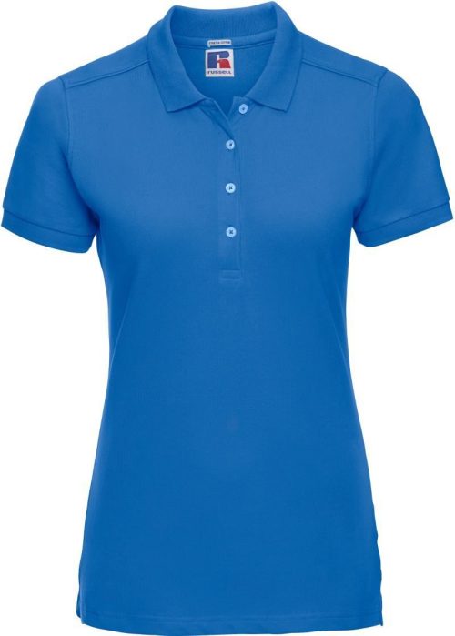 Damen Stretch Piqué Polo 566F – Russell Athletic in Azure Blue
