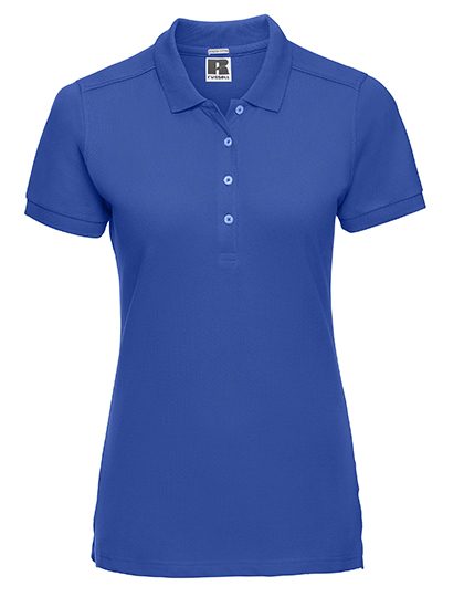 Ladies' Fitted Stretch Polo – Russell Athletic in Azure Blue
