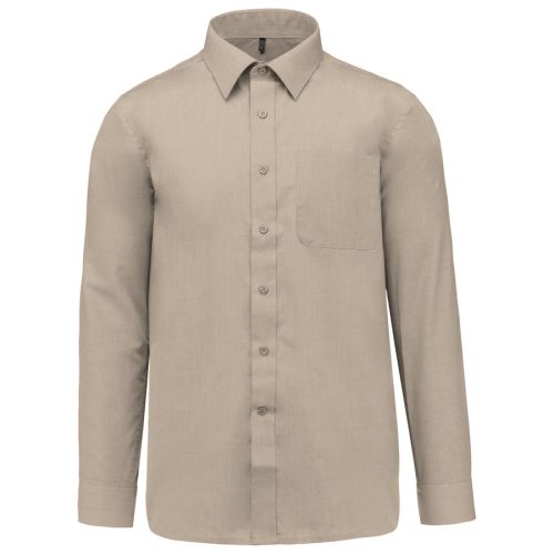 Popeline Hemd "Jofrey" langarm K 545 – Kariban in Beige