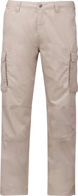 Men's Lightweight Multipocket Trousers – Kariban in Beige