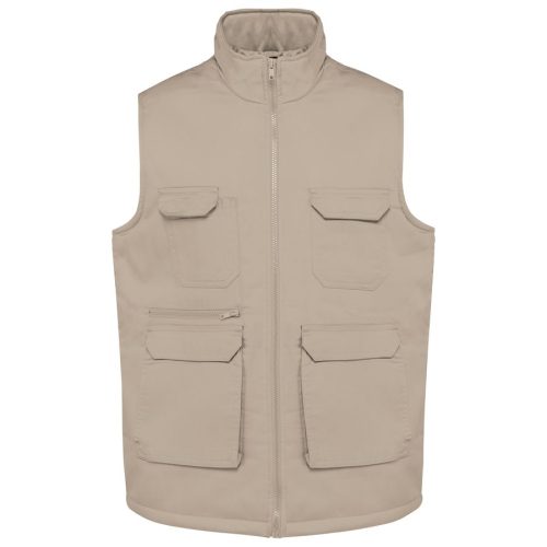 Gefütterte Unisex-Weste aus  Baumwollpolyester WK607 – WK in Beige
