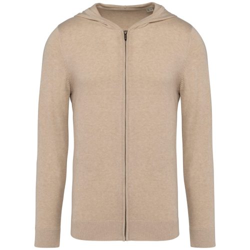 Herrenkapuzenpullover aus Lyocell NS906 – Spasso in Beige Sand Heather