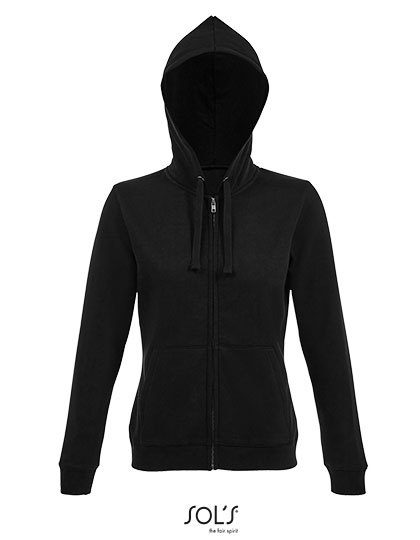 Women´s Zip Hoodie Spike – SOL´S in Black