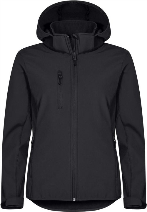 Damen 3-Lagen Kapuzen Softshell Jacke Classics Softshell Hoody W – Clique in Black