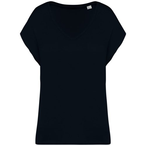 Loose Damen-T-Shirt mit V-Ausschnitt NS312 – Native Spirit in Black