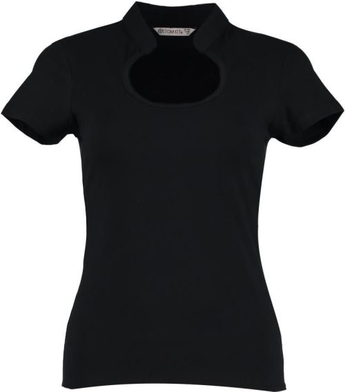Damen T-Shirt mit Tropfenausschnitt KK 755 – Kustom Kit in Black