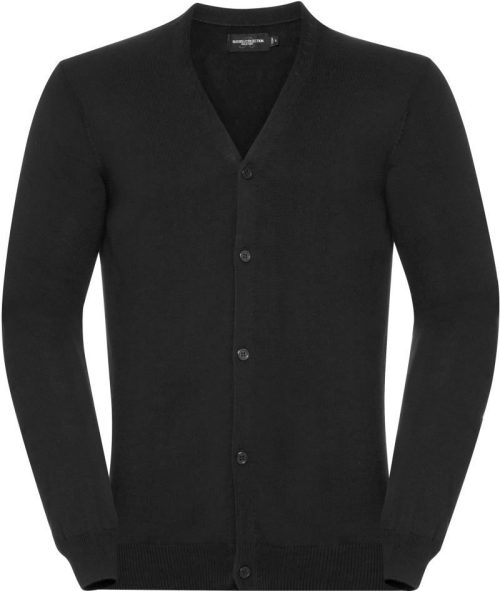 Herren V-Ausschnitt Strickjacke 715M – Russell Athletic in Black