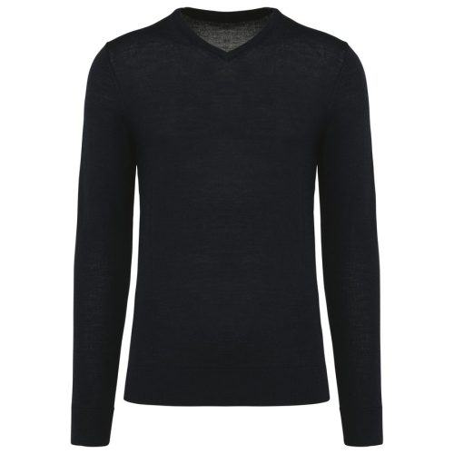 Merino-Herrenpullover mit V-Ausschnitt PK910 – Kariban Premium in Black