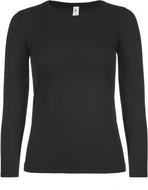 Damen T-Shirt langarm #E150 LSL /women – B&C in Black