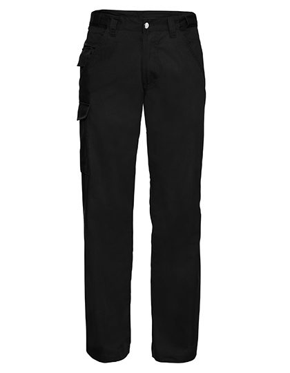 Workwear Polycotton Twill Trousers – Russell Athletic in Black
