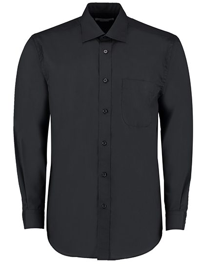 Men´s Classic Fit Business Shirt Long Sleeve – Kustom Kit in Black