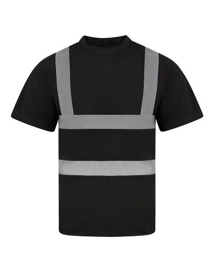 Heavy Duty Polycotton Hi-Vis T-Shirt Barcelona – Korntex in Black