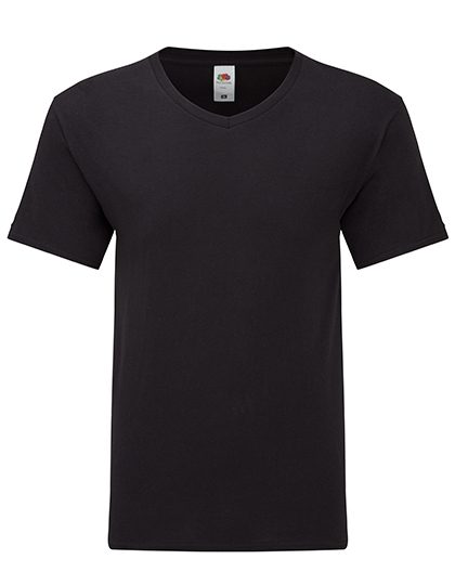 Iconic 150 V Neck T – Fruit of the Loom in Black