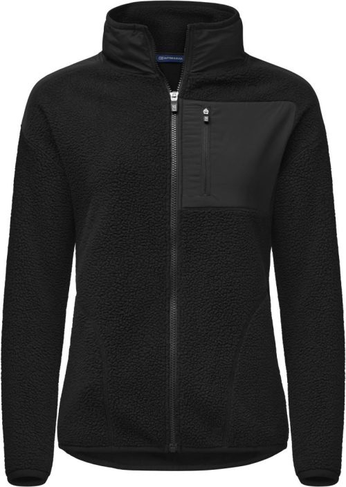 Damen Sherpa Fleece Jacke Cascade Sherpa Women – Cutter & Buck in Black