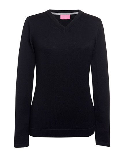 Women´s Atlanta V-Neck Jumper – Brook Taverner in Black