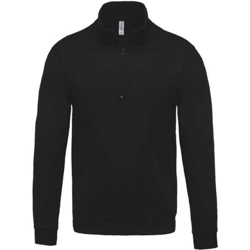 Zip Neck Sweatshirt – Kariban in Black