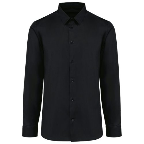 Popeline-Hemd für Herren mit langen Ärmeln PK504 – Kariban Premium in Black