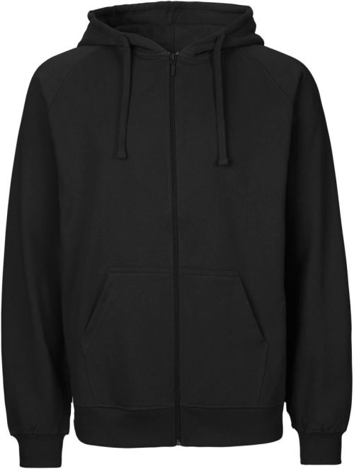 Herren Bio Kapuzen Sweatjacke O 63301 – Neutral in Black