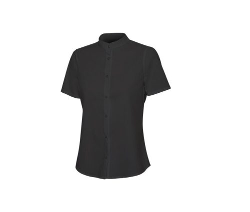 Women's Short-Sleeve Stretch Shirt 405014S – Velilla in Black